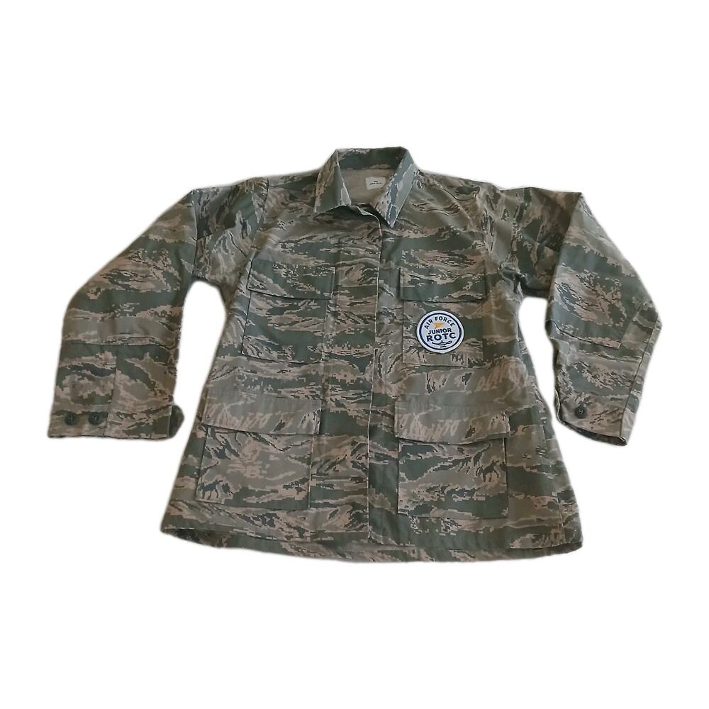 U.S Air Force Women Military Camo Jacket Size 10R ABU JROTC Utility Uniform Coat